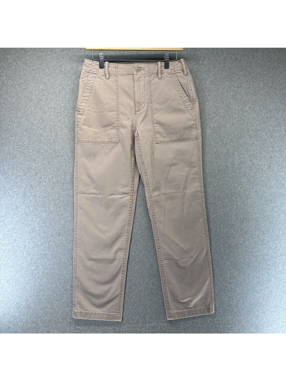 Lands End Womens Pants Size 4 Mid-Rise Straight Leg Pockets Cotton Stretch